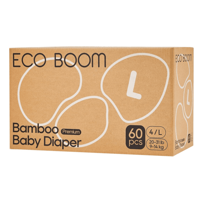 Diapers, Viscose from Bamboo Diapers, Natural Soft Disposable Nappies for Infant, Size 4 Suitable for 20 to 31Lb (Large - 60 Count)