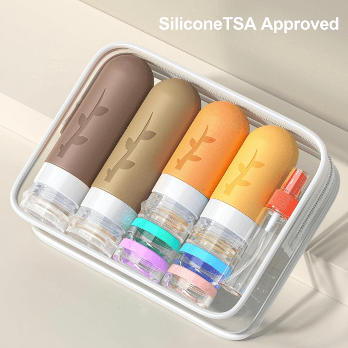 Travel Containers for Toiletries, 18Pack TSA Approved Travel Size Containers for Toiletries,Travel Bottles for Toiletries,Travel Jars or Personal Travel Essentials - Image 3