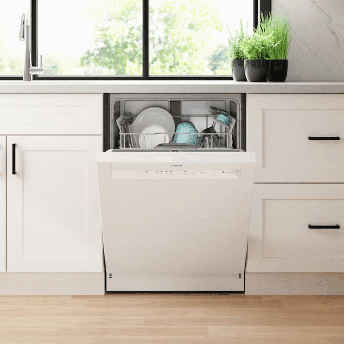 100 Series 24-In Front Control Smart Built-In Dishwasher (White), 50-Dba Very Quiet Sound Level - Image 11