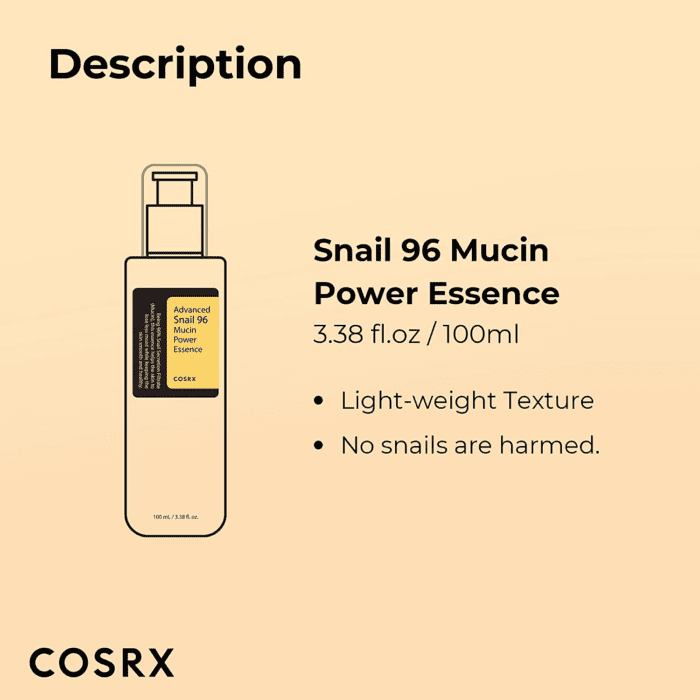 Snail Mucin 96% Power Face Serum 3.38 Fl Oz 100Ml, Hydrating Serum for Face, Self Care, Glow Skin under Makeup, Korean Skin Care, Korean Beauty - Image 8