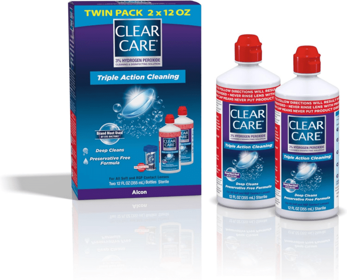 Cleaning & Disinfecting Solution with Lens Case, Twin Pack,12 Fl Oz (Pack of 2)