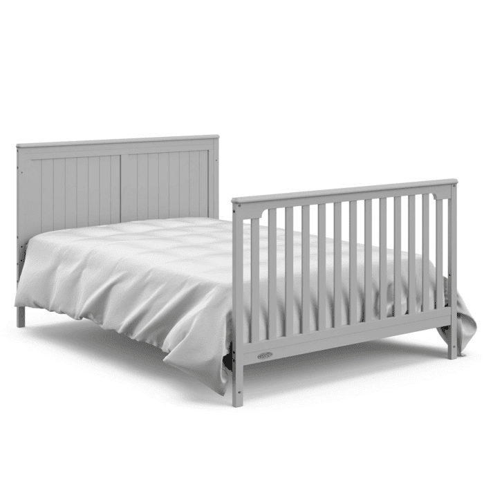 Hadley 5-In-1 Convertible Crib with Drawer (Pebble Gray) – GREENGUARD Gold Certified, Crib with Drawer Combo, Full-Size Nursery Storage Drawer, Converts to Toddler Bed, Daybed - Image 17