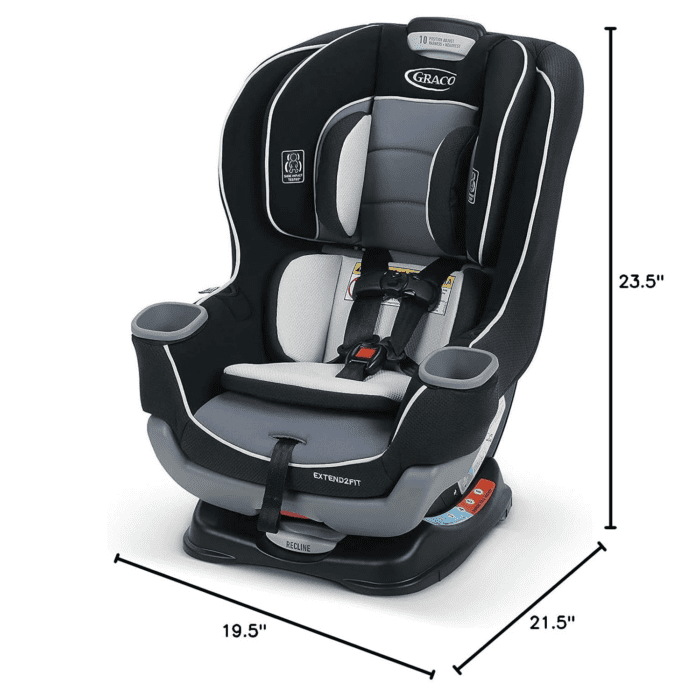 Extend2Fit Convertible Baby Car Seat, Rear and Forward Facing, Adjustable Extension Panel for Extra Legroom, Gotham - Image 9