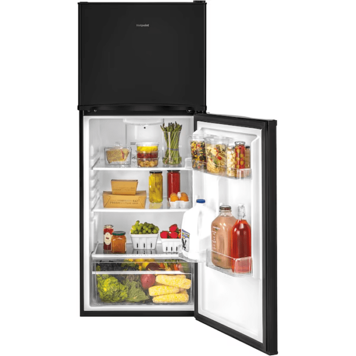 9.7-Cu Ft Counter-Depth Top-Freezer Refrigerator (Black) - Image 4