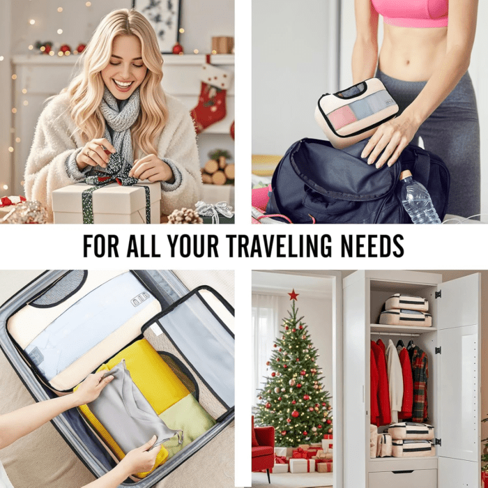 8 Set Packing Cubes for Travel, Gifts for Women Mom, Carry on Suitcase Organizer Bags for Luggage with Hanging Toiletry Bag and Shoe Bag, Travel Essentials Travel Accessories for Cruise Ship - Image 7