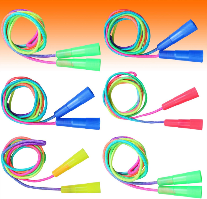 6 Pack Rainbow Jump Rope Set Jumping Ropes Physical Education Skipping Rope - Image 4