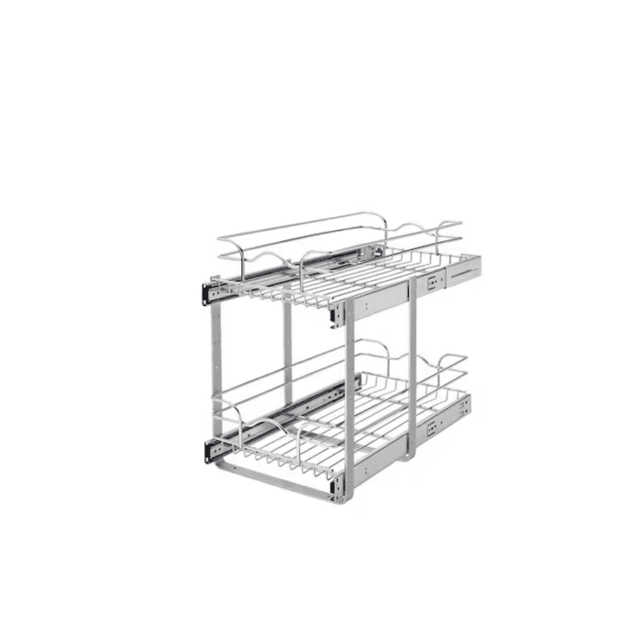 Two-Tier Pull-Out Baskets 14.75-In W X 19-In H X 22-In D 2-Tier Cabinet-Mount Chrome Metal Soft Close Pull-Out Sliding Basket Kit - Image 17