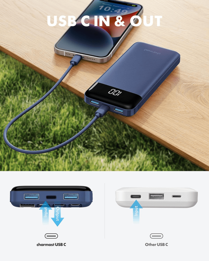 Portable Charger with Built in Cables, Portable Charger with Cords Wires Slim 10000Mah Travel Essentials Battery Pack 6 Outputs 3A High Speed Power Bank for Iphone Samsung Pixel LG Moto Ipad - Image 8