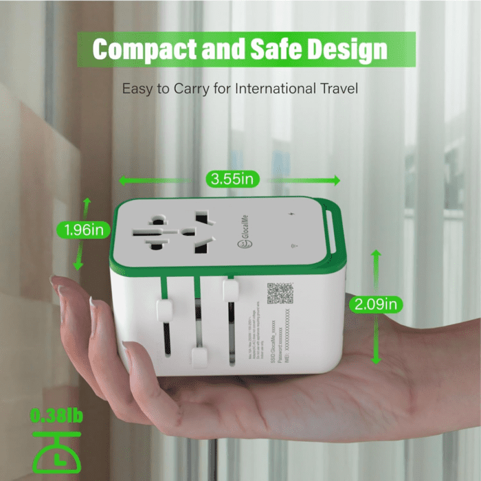 Roamplug Universal Travel Adapter with 4G Wifi Mobile Hotspot and US 8GB Data, All-In-One International Power Plug Adapter, 4 USB Ports and Max 70W Output for EU UK AUS - Image 7