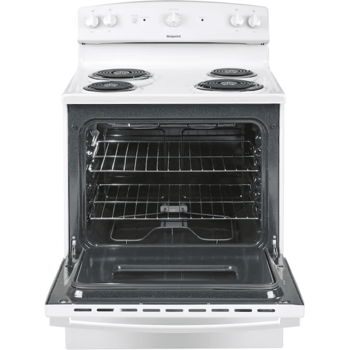 30-In 4 Burners 5-Cu Ft Freestanding Electric Range (White) - Image 3