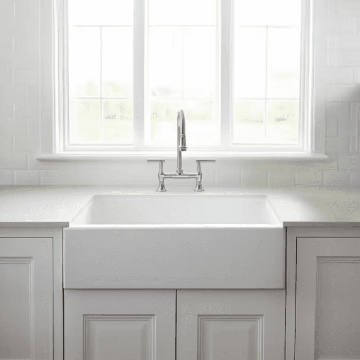 Turner Undermount Farmhouse Apron Front 30-In X 18-In Crisp White Fireclay Single Bowl Kitchen Sink - Image 8