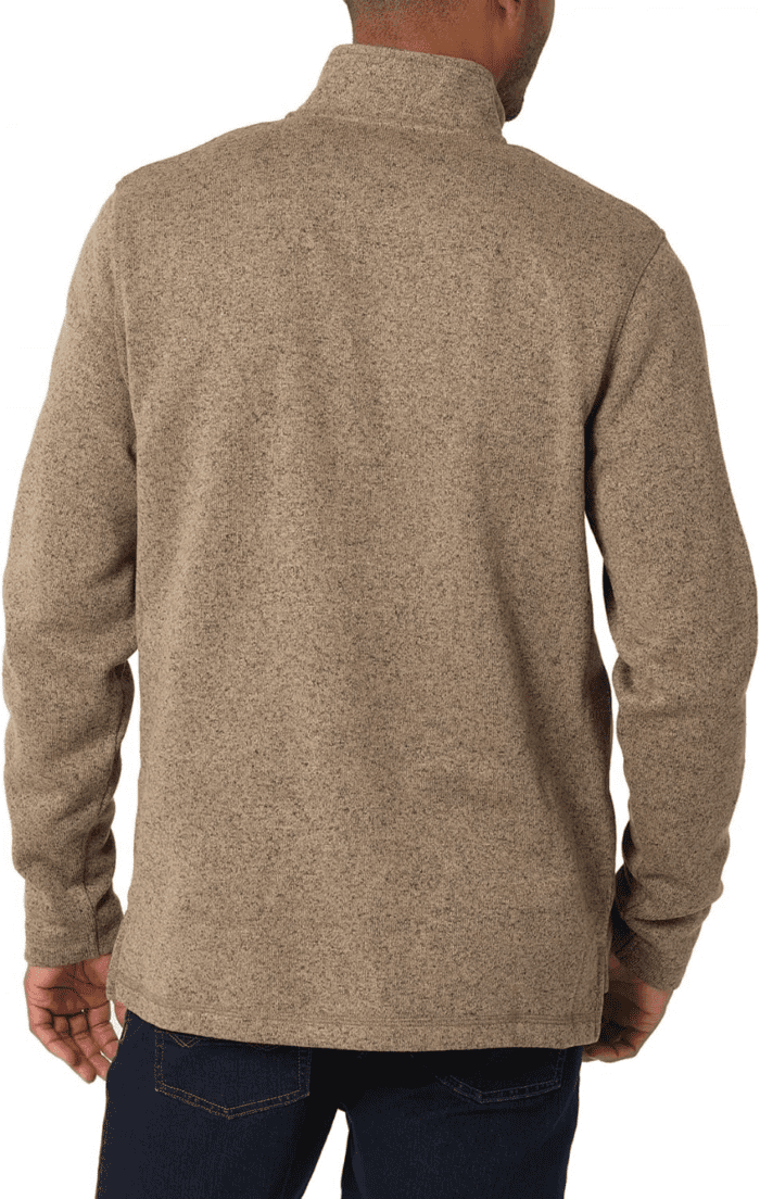 Men'S Long Sleeve Fleece Quarter-Zip Sweater - Image 2