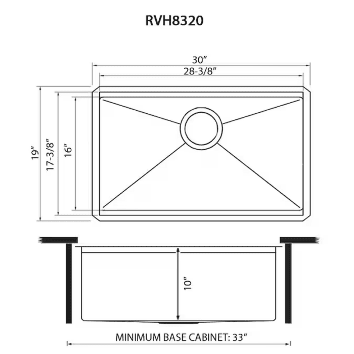 Roma Undermount 30-In X 19-In Stainless Steel Single Bowl Kitchen Sink - Image 9