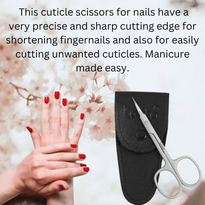 Professional Nail Scissors, Stainless Steel Manicure Scissors,Cuticle Scissors, Multi-Purpose, Eyelashes, Eyebrow, Toenail for Women and Men (Extra Fine Tip Nail Scissor) - Image 7