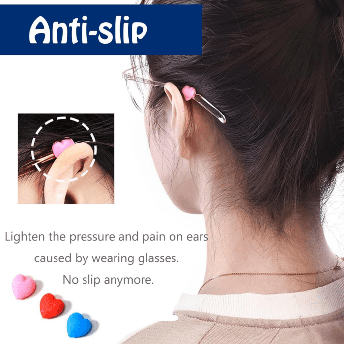 Anti-Slip Soft Glasses End Tips,Silicone Tube Sleeve Eyeglass Ear Pieces Holder,Glasses Retainer,10Pairs - Image 2