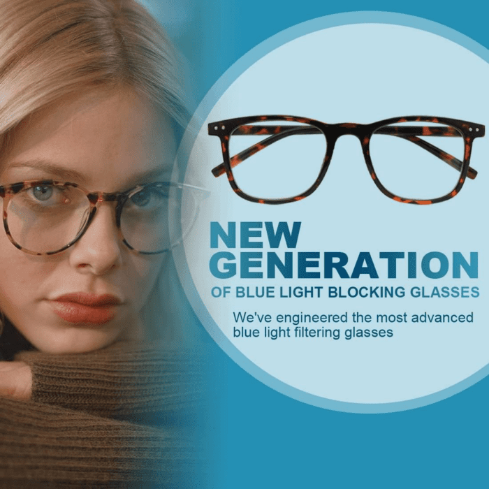 Blue Light Blocking Glasses, Blue Blocker Computer Glasses for Men Women, anti Glare 400 UV & Eye Strain Fake Square Glasses - Image 7