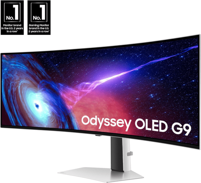 49" Odyssey G93SC Series OLED Curved Gaming Monitor, 240Hz, 0.03Ms, Dual QHD, Displayhdr True Black 400, Freesync Premium Pro, Height Adjustable Stand, 3 Year Warranty, LS49CG932SNXZA, 2023 - Image 2