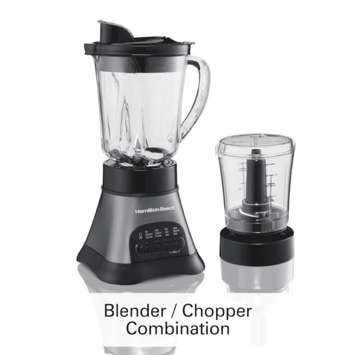 40-Oz 2-Speed Blender and Food Processor Combo (Grey) - Image 2