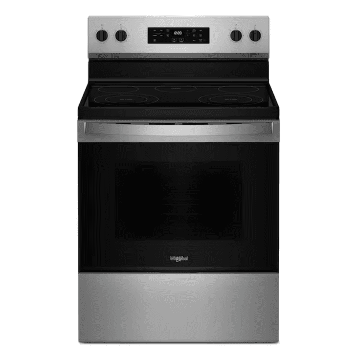 30-In Glass Top 5 Burners 5.3-Cu Ft Steam Cleaning Freestanding Electric Range (Fingerprint Resistant Stainless Steel) - Image 21