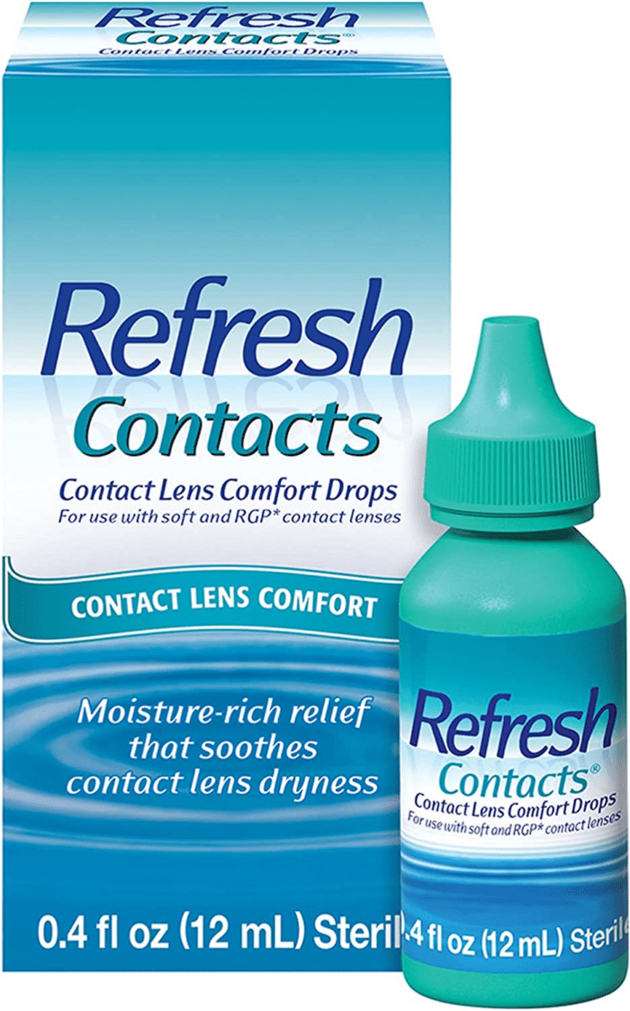 Contacts, Contact Lens Comfort Drops for Use with Contact Lenses, 0.4 Fl Oz (12 Ml)