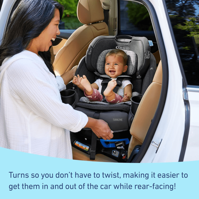 Turn2Me 3-In-1 Convertible Car Seat, Rotating Seat Feature, with Rear-Facing, Forward-Facing and Highback Booster Options in Cambridge - Image 3