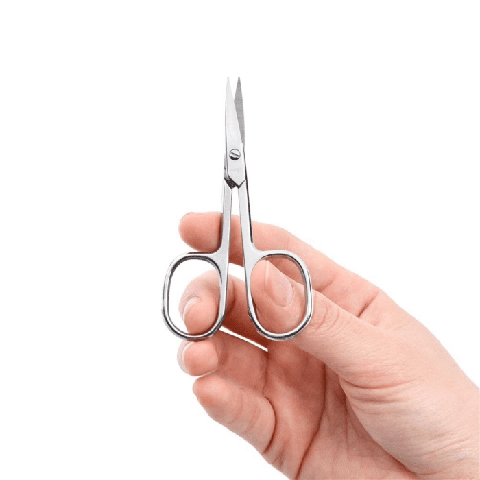 Premium Manicure Scissors Multi-Purpose Stainless Steel Cuticle Pedicure Beauty Grooming Kit for Nail, Eyebrow, Eyelash, Dry Skin Curved Blade 3.5 Inch - Image 7