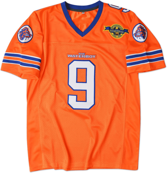 90S Football Jersey for Party,Bobby Boucher #9 the Waterboy Sandler 50Th Anniversary Movie Football Jersey