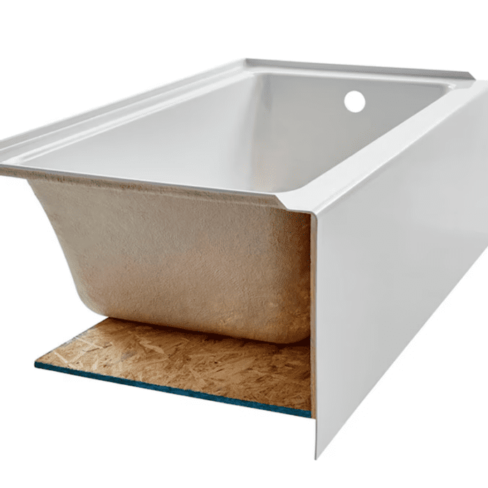 30-In X 60-In White Acrylic Alcove Soaking Bathtub with Drain (Right Drain) - Image 2