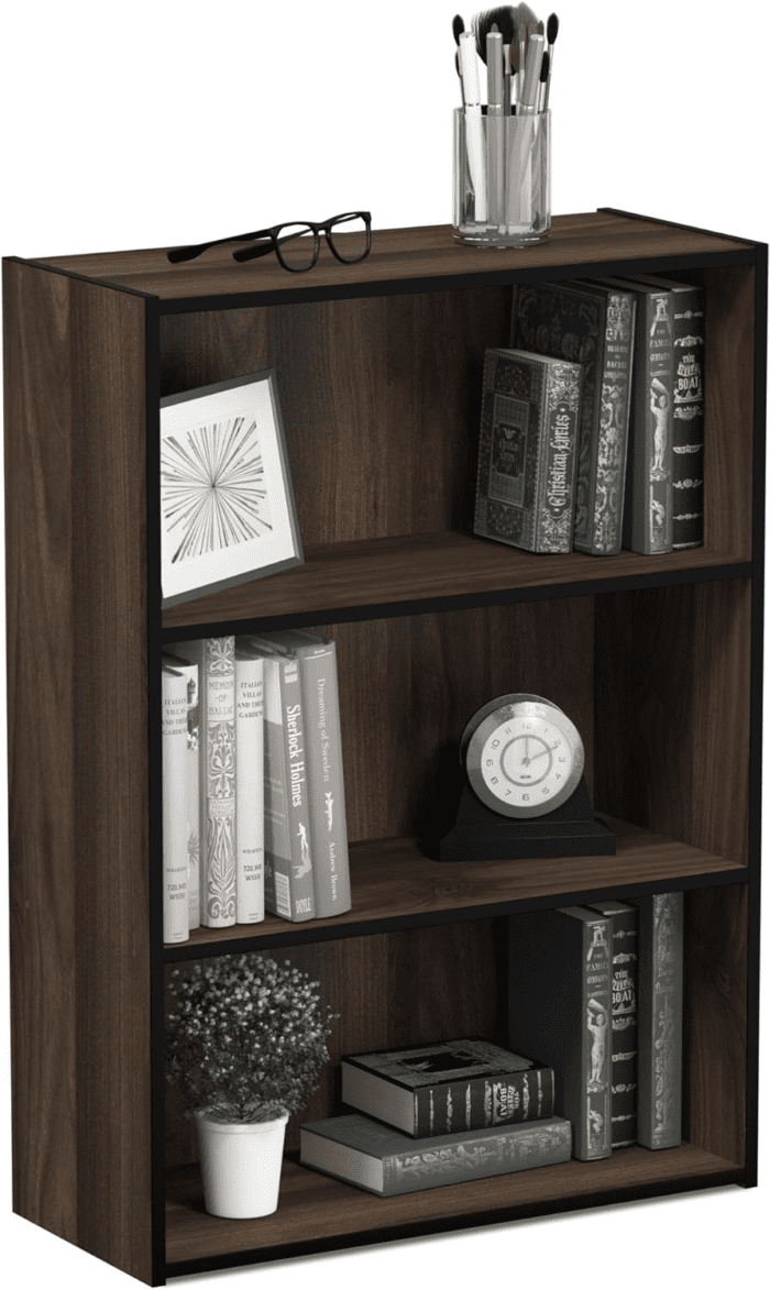 Pasir 3-Tier Open Shelf Bookcase, Columbia Walnut - Image 4