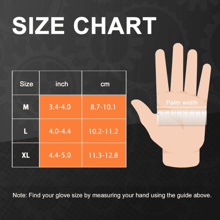 Heavy Duty Nitrile Disposable Gloves,8-Mil Orange,Raised Diamond Texture Work Gloves，Industrial Work Gloves - Image 6