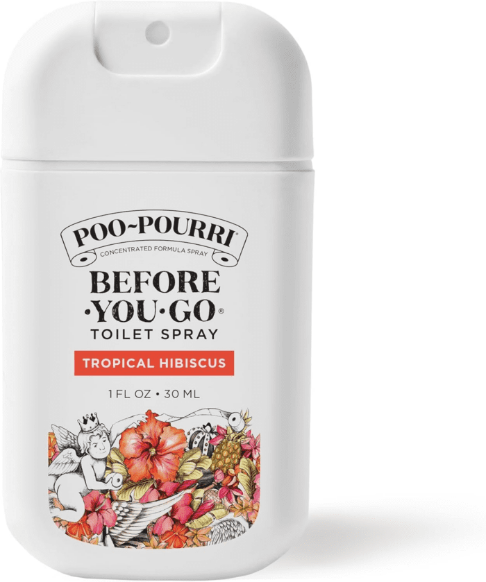 Before-You-Go Toilet Spray, Tropical Hibiscus, 1 Fl Oz Pocket Travel Size - Hibiscus, Apricot and Citrus