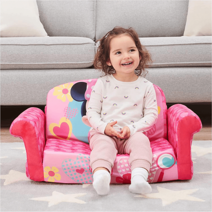 Furniture, Children'S 2 in 1 Flip Open Foam Sofa, Minnie Mouse, by Spin Master - Image 2