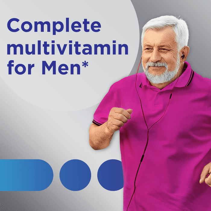 Silver Men'S 50+ Multivitamin with Vitamin D3, B-Vitamins, Zinc for Memory and Cognition - 200 Tablets - Image 3