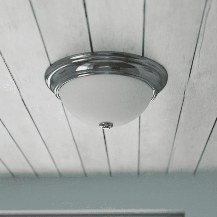 2-Light 13-In Brushed Nickel Led, Flush Mount Light