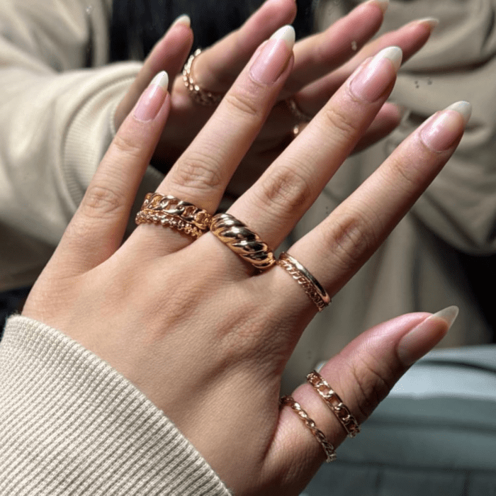 68 Pcs Gold Knuckle Rings Set for Women, Stackable Rings Boho Joint Finger Midi Rings Silver Hollow Carved Crystal Stacking Rings Pack for Gift - Image 7