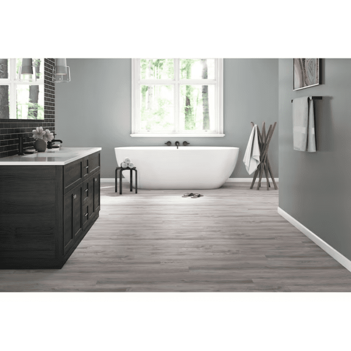 Charleston Oak Gray 12-Mil X 7-In W X 48-In L Water Resistant Interlocking Luxury Vinyl Plank Flooring (23.21-Sq Ft/ Carton) - Image 2