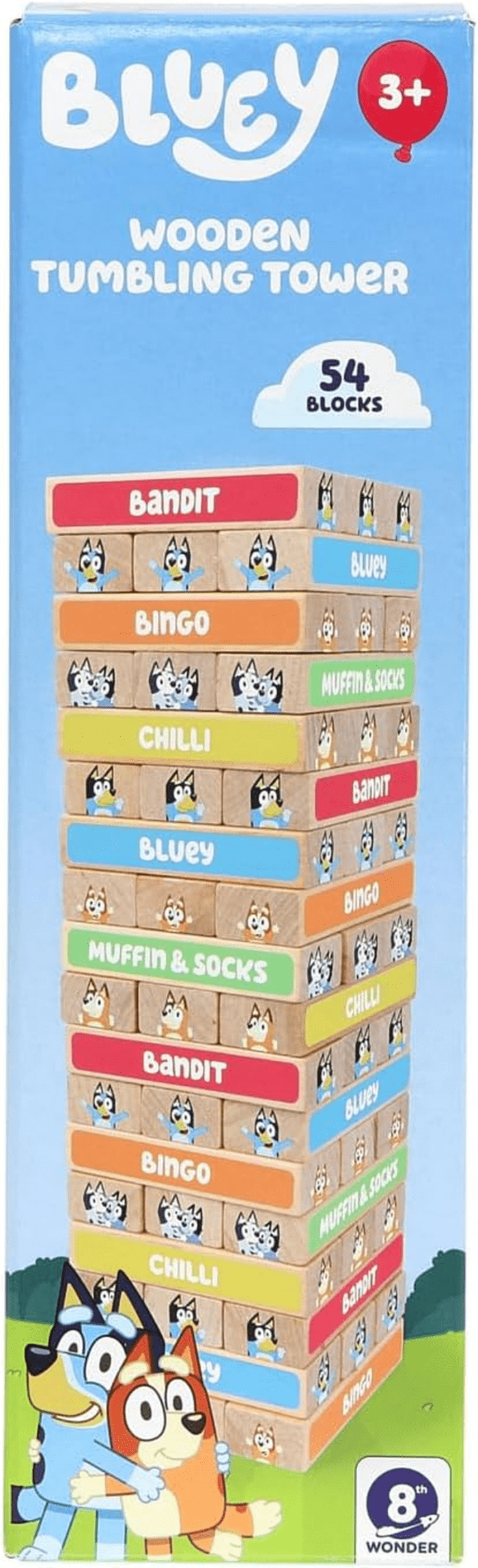 Tumbling Tower – 54 Colorful Wooden Blocks – Fun Family Game – FSC Certified for Children 3 Years and Up - Image 3