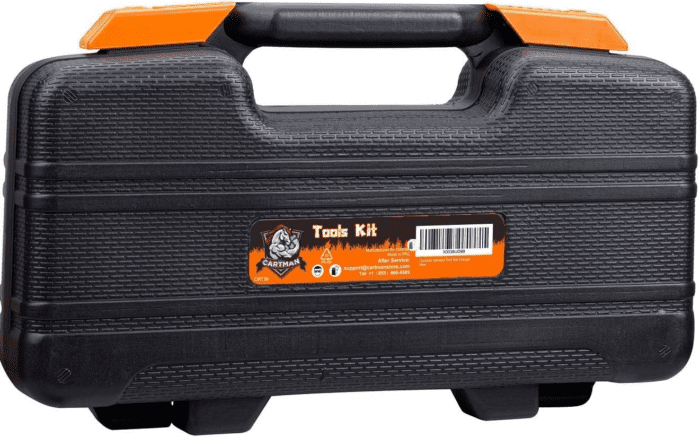 39 Piece Tool Set General Household Hand Kit with Plastic Toolbox Storage Case Orange - Image 4