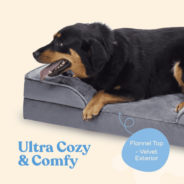 Orthopedic Sofa Dog Bed - Ultra Comfortable Dog Beds for Medium Dogs - Breathable & Waterproof Pet Bed- Egg Foam Sofa Bed with Extra Head and Neck Support - Removable Washable Cover & Nonslip Bottom. - Image 7