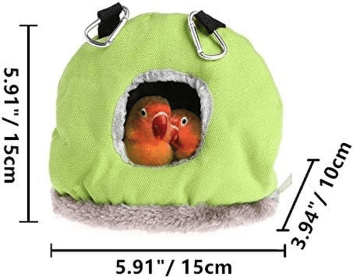 Bird Hammock Nest Plush Warm Hanging Tent Pet Parrot Swing Bed Cave Cage for Parakeet Canary Cockatiel Lovebird Hamster Random Color (Small) - Image 2