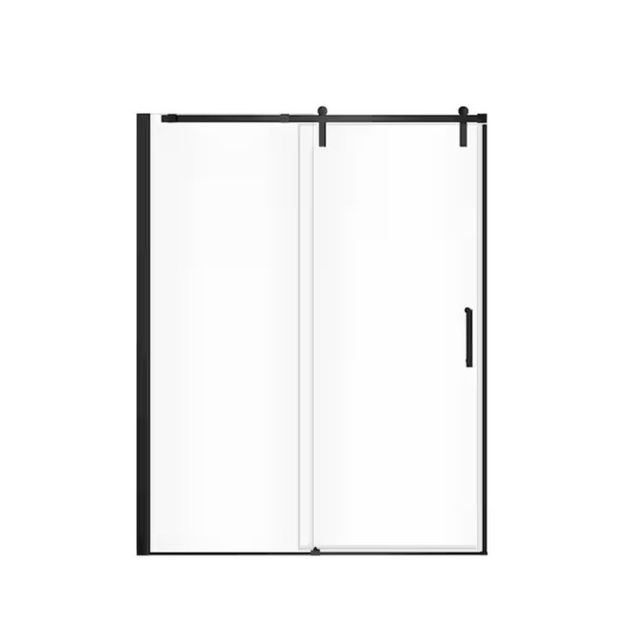 Outback Matte Black 55-1/4-In to 58-1/2-In W X 70.5-In H Semi-Frameless Bypass Sliding Shower Door - Image 2