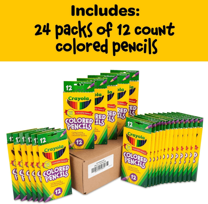 Bulk Colored Pencils for Kids (24Pk), Back to School Supplies for Teachers, Teacher Classroom Must Haves, 12 Colors [Amazon Exclusive] - Image 2