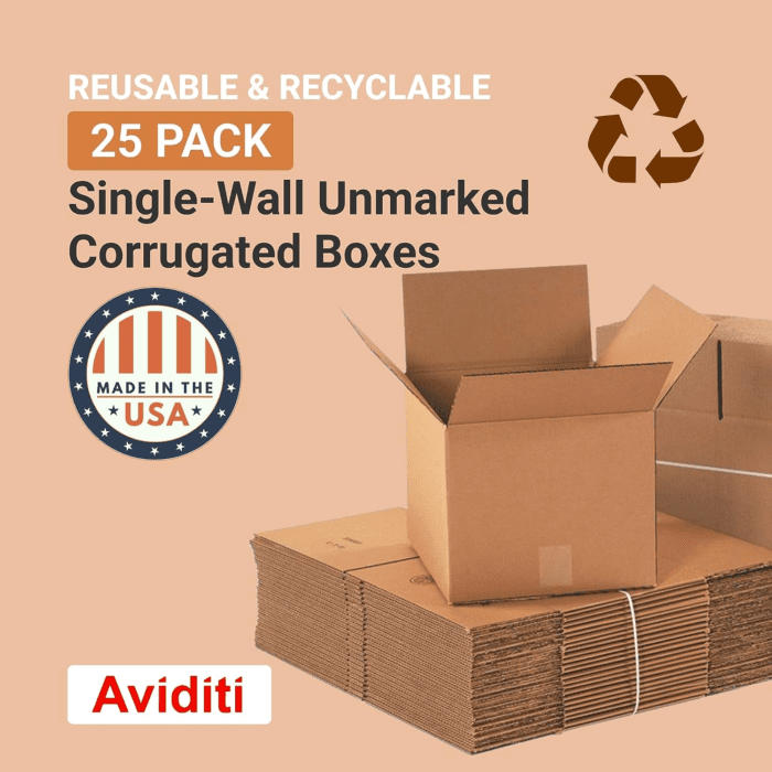 Shipping Boxes Small 12"L X 12"W X 12"H, 25-Pack | Corrugated Cardboard Box for Packing, Moving and Storage - Image 3