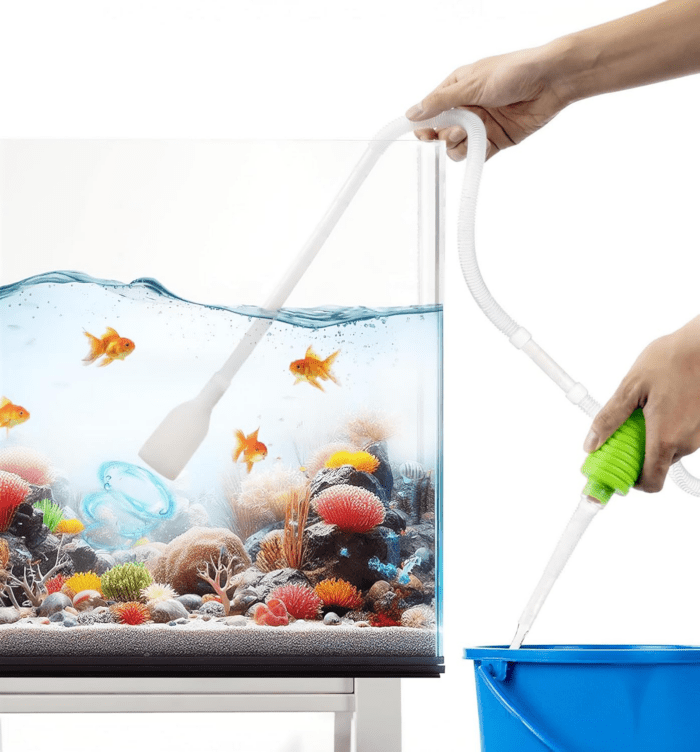 Fish Tank Cleaner - Gravel Pump Vacuum for Aquarium - Hand Siphon Hose to Remove and Change Water or Sand in Minutes - Fish Aquarium Accessories, Supplies & Cleaning Tools