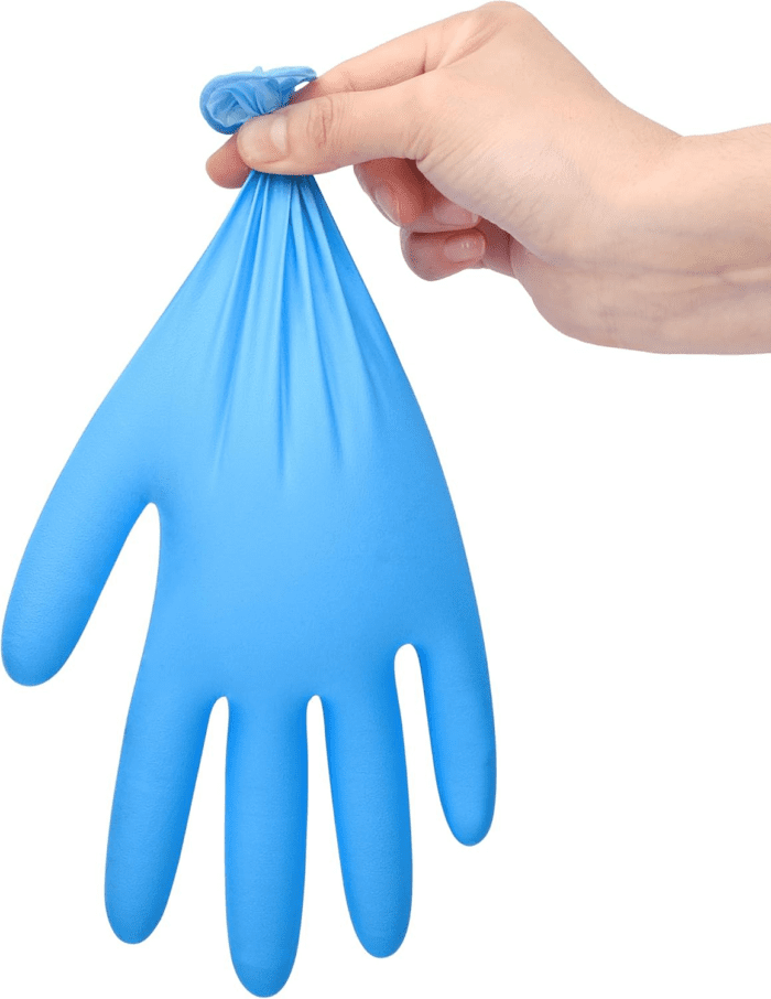 Heavy-Duty Blue Disposable Nitrile Gloves, Box of 100, 6-Mil, Fully Textured, Powder-Free, Latex-Free, Non-Sterile - Image 7