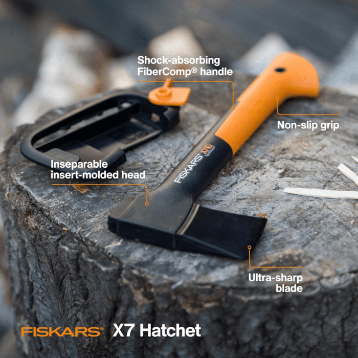 X7 Hatchet Lightweight Wood Splitter for Small to Medium Size Kindling with Proprietary Blade and Shock-Absorbing Fibercomp Handle, Lawn and Garden Tool, 14 Inch, 1.5 Pounds - Image 2