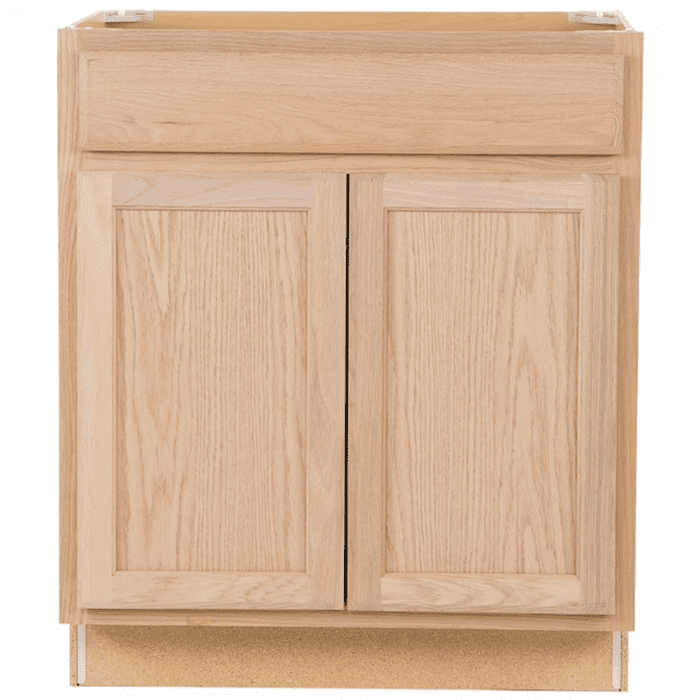 Oak Brook 36-In W X 35-In H X 23.75-In D Natural Unfinished Oak 1-Drawer Base Fully Assembled Cabinet (Flat Panel Square Style) - Image 19