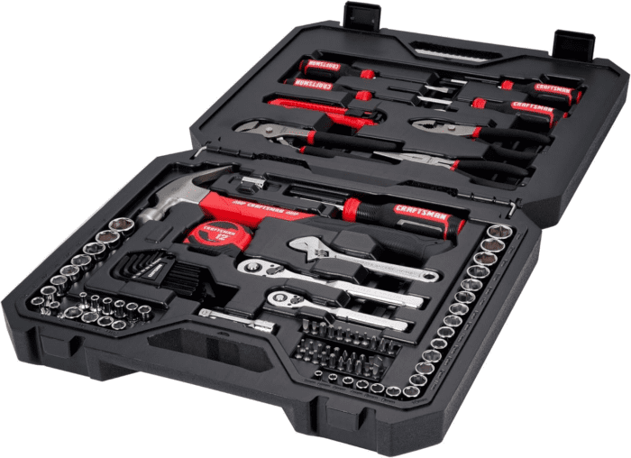 102-Piece Tool Kit for Home and Car, Durable Hand Tool Set with Sae/Metric Sockets (CMMT99449) - Image 5