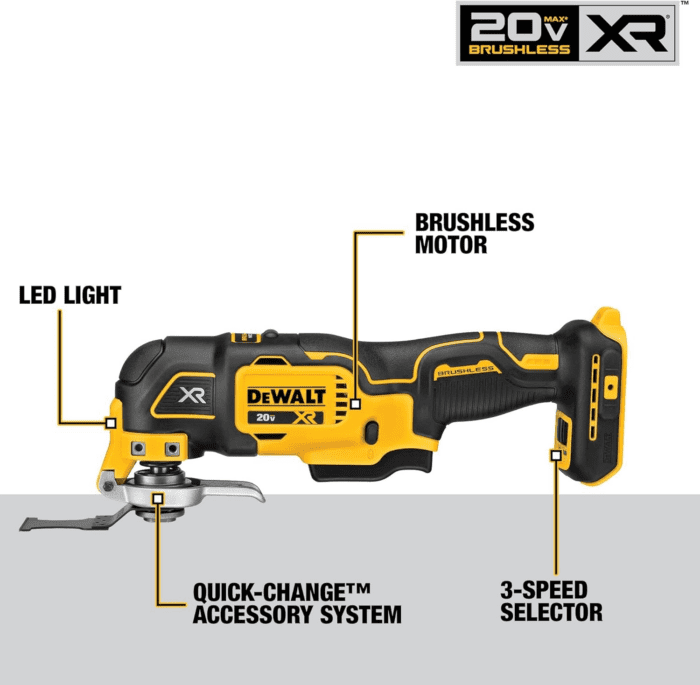 20V Max XR Oscillating Multi-Tool, Variable Speed, Tool Only (DCS356B) - Image 6