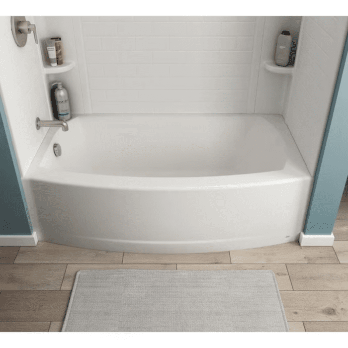 Elevate 60-In X 30-In Arctic White Fiberglass/Plastic Composite Alcove Soaking Bathtub (Right Drain) - Image 14